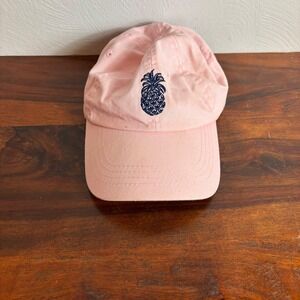 Tori Richard Pink Cotton Pineapple Baseball Cap Embroidered Adjustable Hat OS